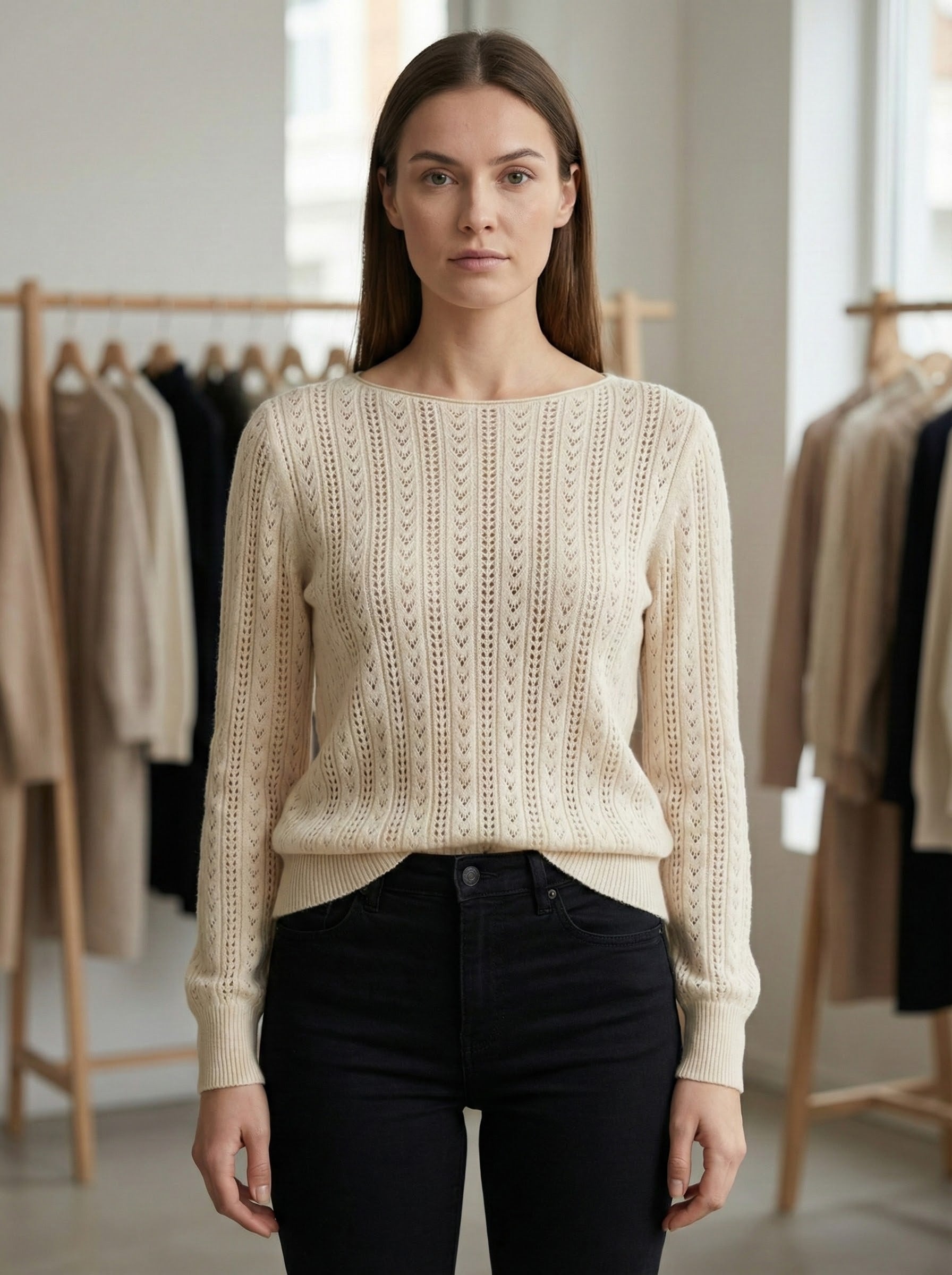 Openwork skin-friendly sweater gd21153