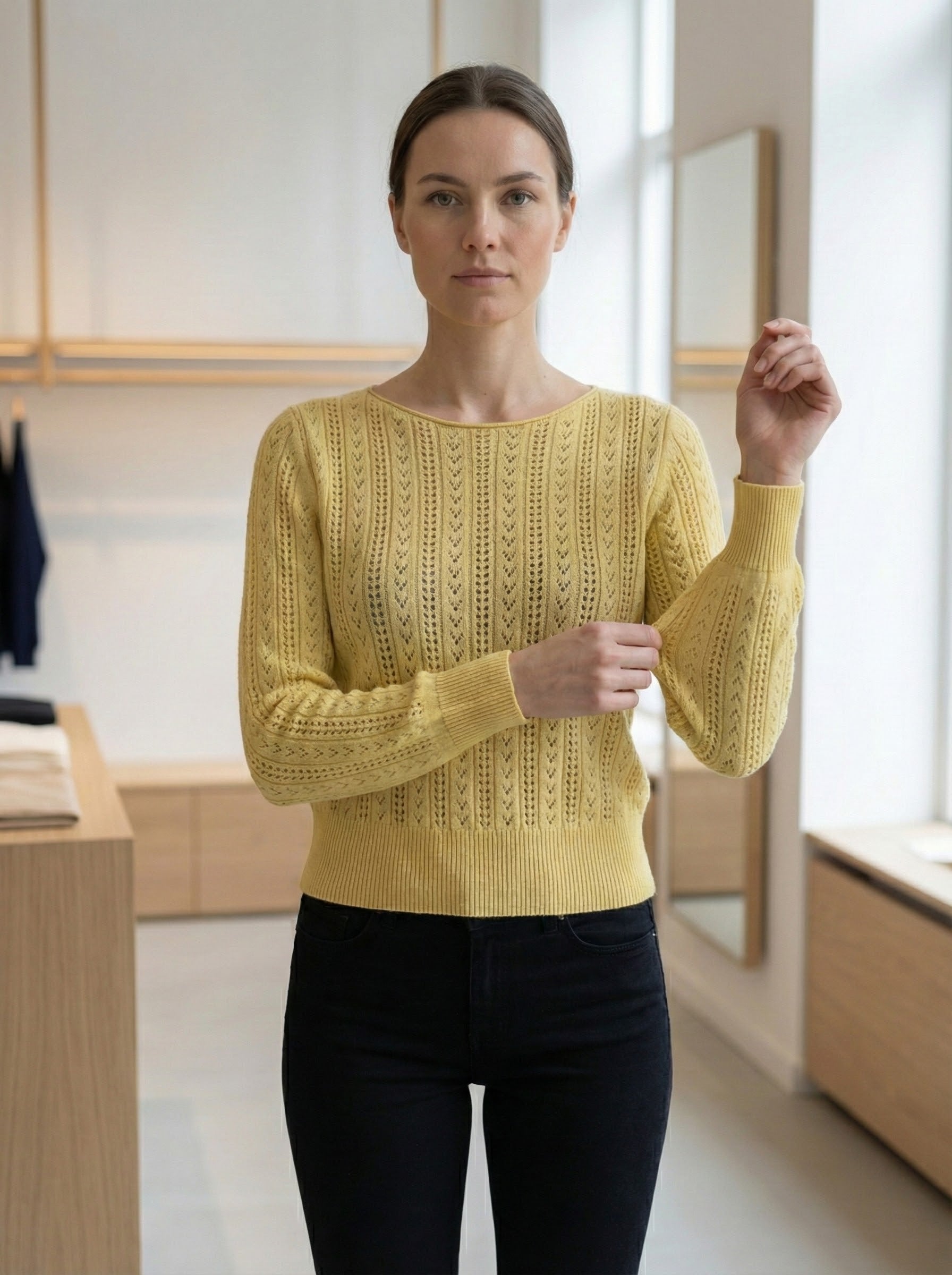 Openwork skin-friendly sweater gd21153