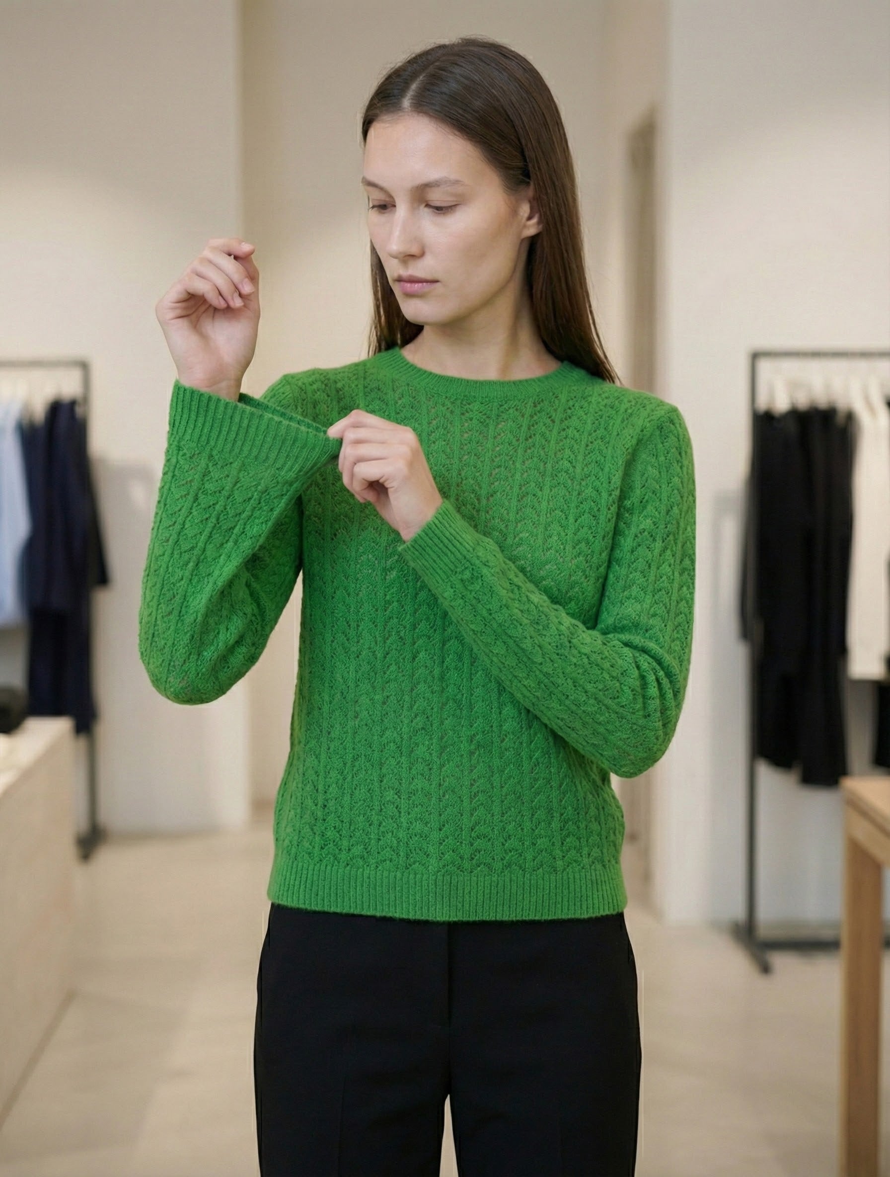 Openwork skin-friendly sweate gd1531