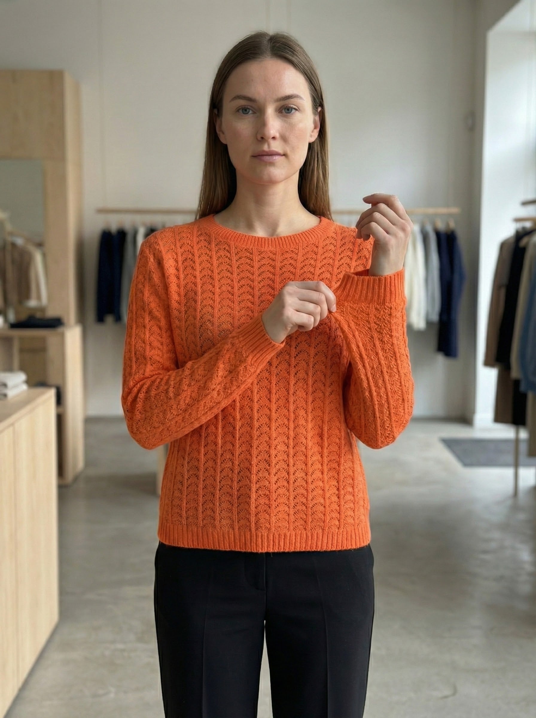 Openwork skin-friendly sweate gd1531