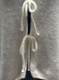 baby alpaca Mid-length sleeve Cardigan crew neck art.21287