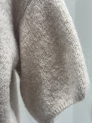 baby alpaca Mid-length sleeve Cardigan crew neck art.21287