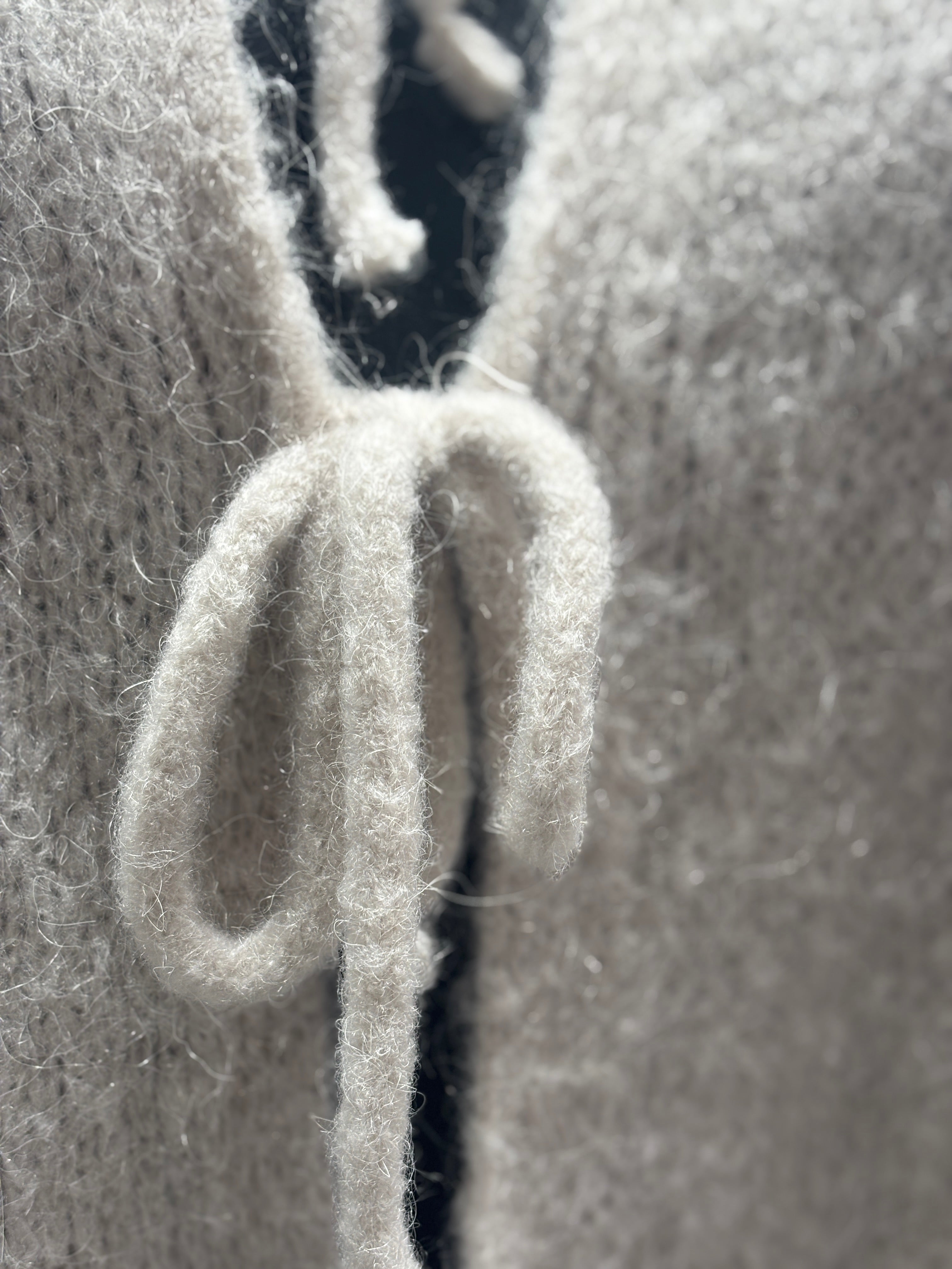 baby alpaca Mid-length sleeve Cardigan crew neck art.21287