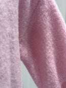 baby alpaca Mid-length sleeve Cardigan crew neck art.21287