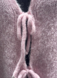 baby alpaca Mid-length sleeve Cardigan crew neck art.21287