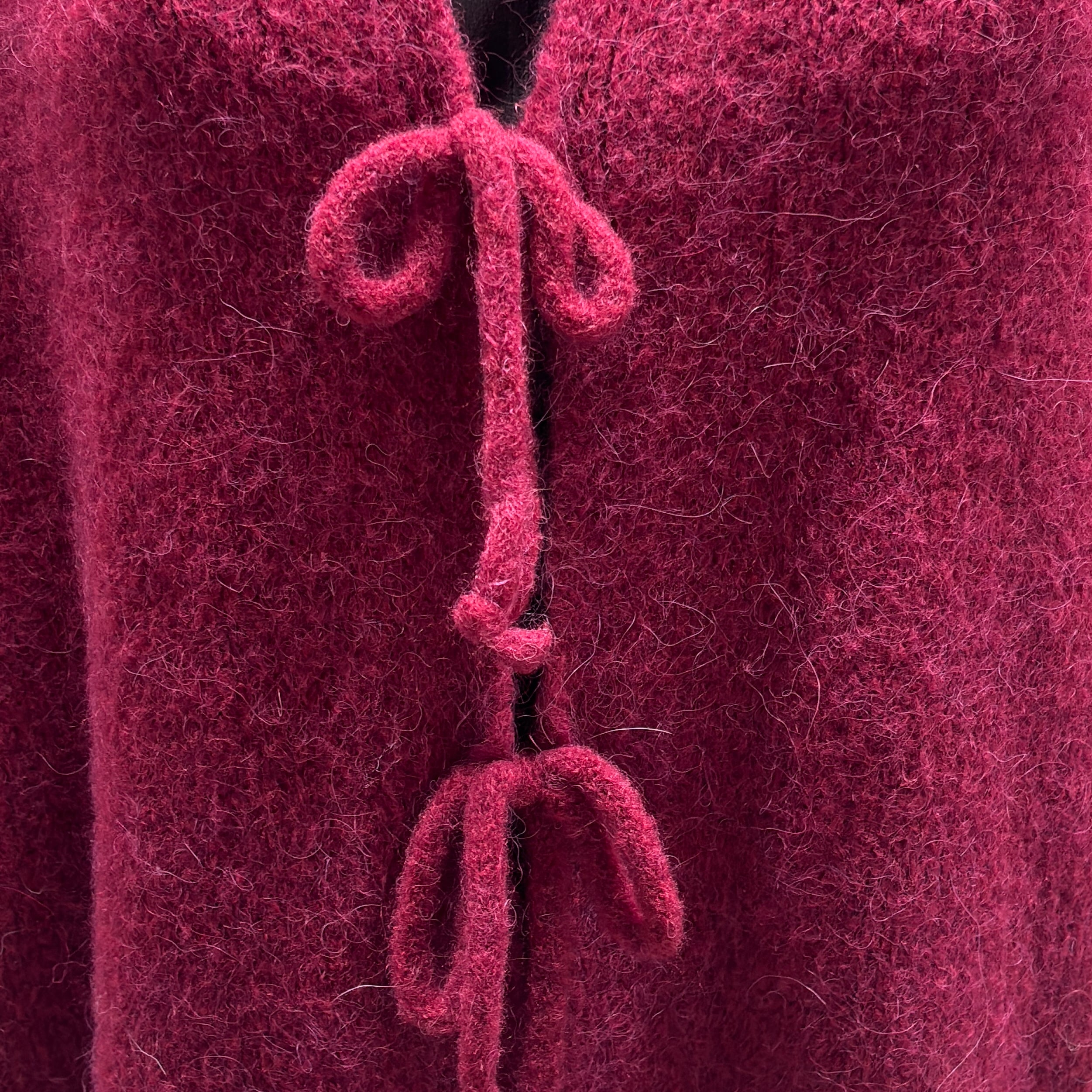 baby alpaca Mid-length sleeve Cardigan crew neck art.21287