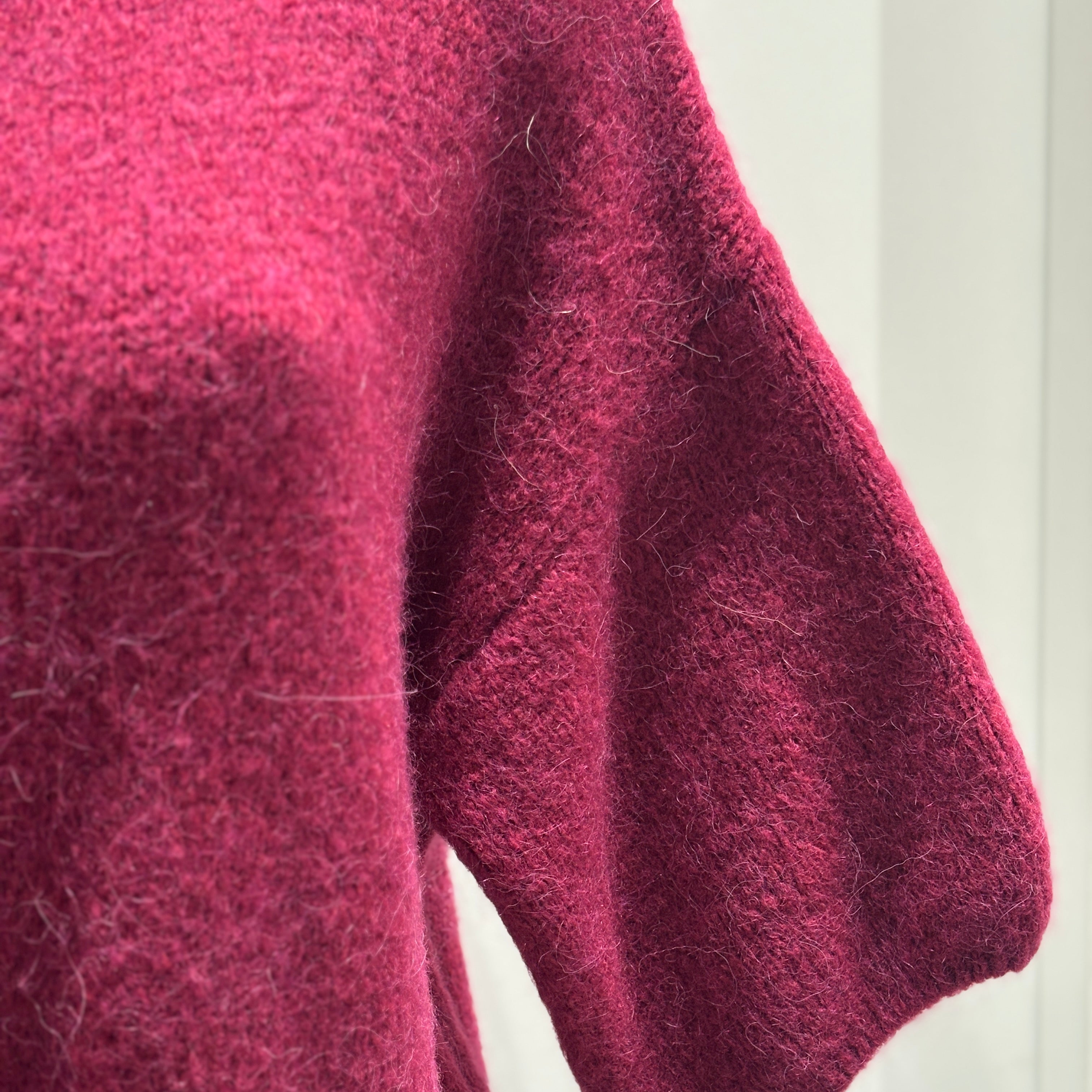 baby alpaca Mid-length sleeve Cardigan crew neck art.21287