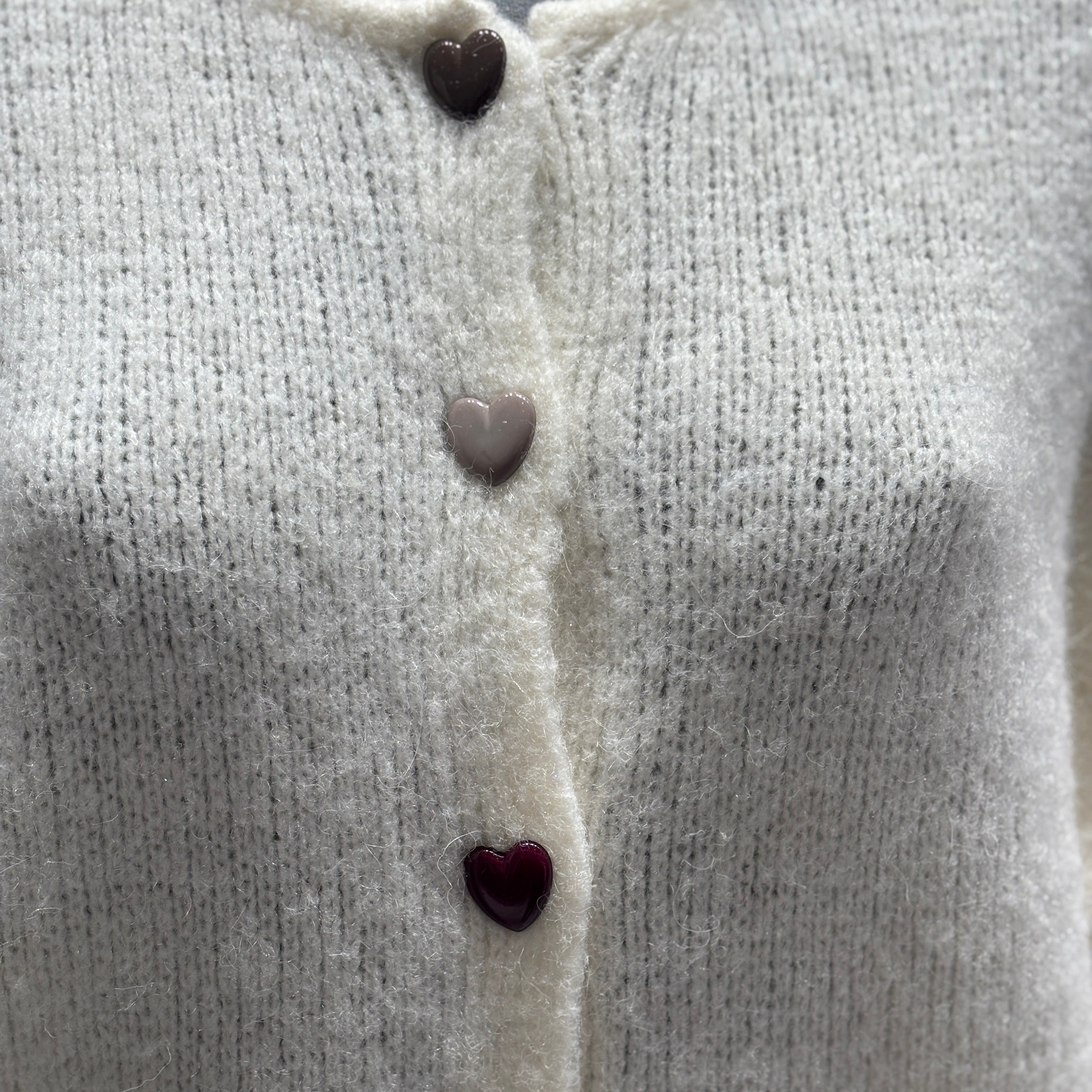 baby alpaca long sleeve Cardigan crew neck art.21502