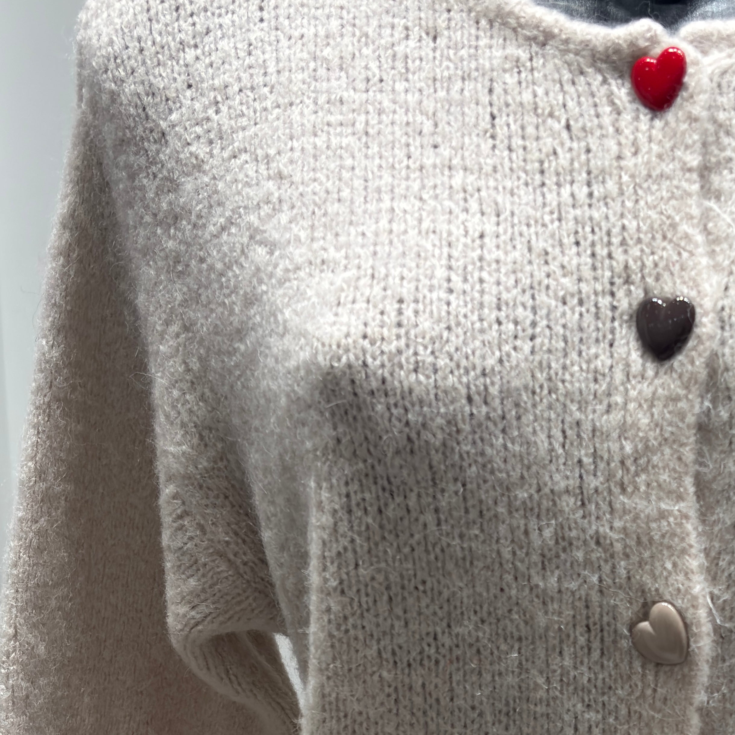 baby alpaca long sleeve Cardigan crew neck art.21502