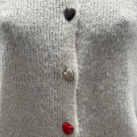 baby alpaca long sleeve Cardigan crew neck art.21502