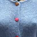 baby alpaca long sleeve Cardigan crew neck art.21502