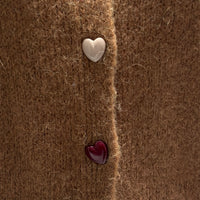 baby alpaca long sleeve Cardigan crew neck art.21502