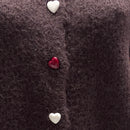 baby alpaca long sleeve Cardigan crew neck art.21502