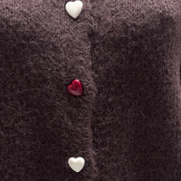 baby alpaca long sleeve Cardigan crew neck art.21502