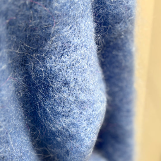 Baby mohair, V-neck collar, long-sleeved, Casual, puff sleeves style art.mh6102