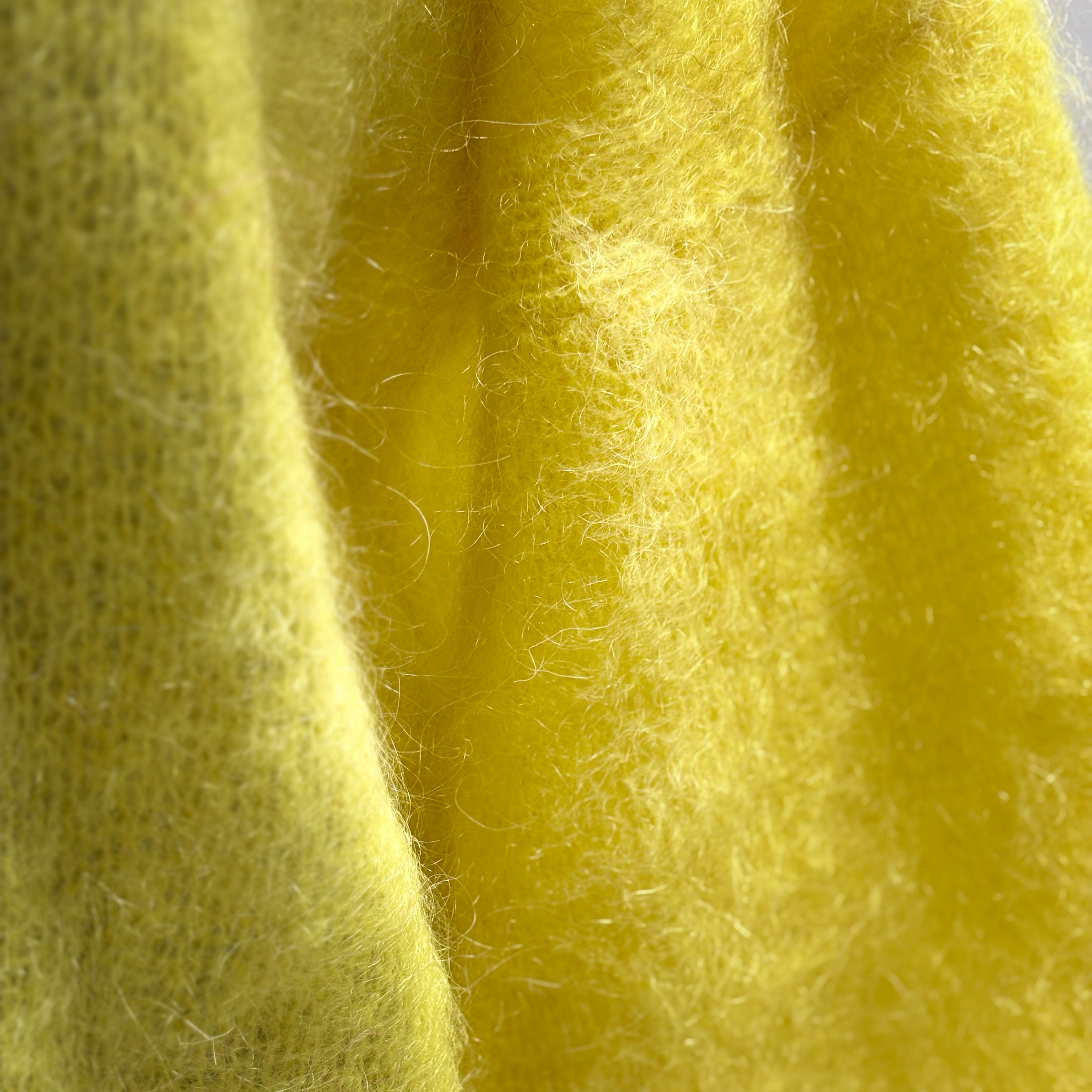 Baby mohair, V-neck collar, long-sleeved, Casual, puff sleeves style art.mh6102