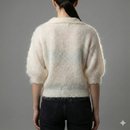 Baby mohair, V-neck polo collar, short-sleeved, Casual, Short style art.mh6101