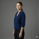 Baby mohair, V-neck polo collar, short-sleeved, Casual, Short style art.mh6101