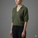 Baby mohair, V-neck polo collar, short-sleeved, Casual, Short style art.mh6101