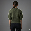 Baby mohair, V-neck polo collar, short-sleeved, Casual, Short style art.mh6101