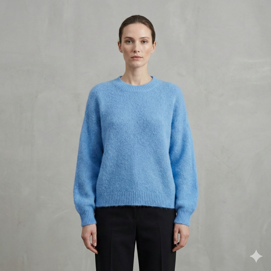 baby alpaca long sleeve sweater art.21692