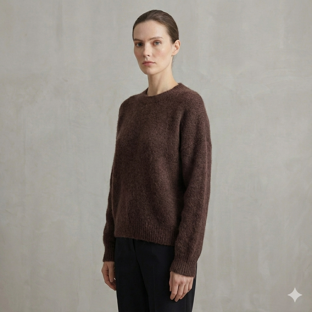 baby alpaca long sleeve sweater art.21692