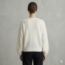 baby alpaca long sleeve Cardigan crew neck art.21502