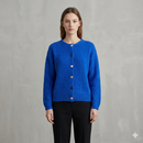 baby alpaca long sleeve Cardigan crew neck art.21502