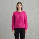 baby alpaca long sleeve Cardigan crew neck art.21502