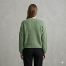 baby alpaca long sleeve Cardigan crew neck art.21502