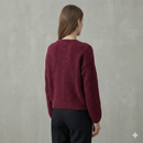 baby alpaca long sleeve Cardigan crew neck art.21502