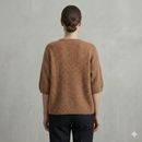 baby alpaca Mid-length sleeve Cardigan crew neck art.21287