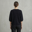 baby alpaca Mid-length sleeve Cardigan crew neck art.21287