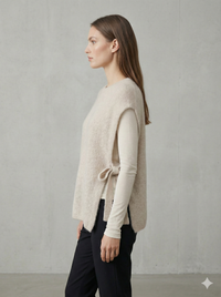 baby alpaca Vest, waistcoat, straps art.21577