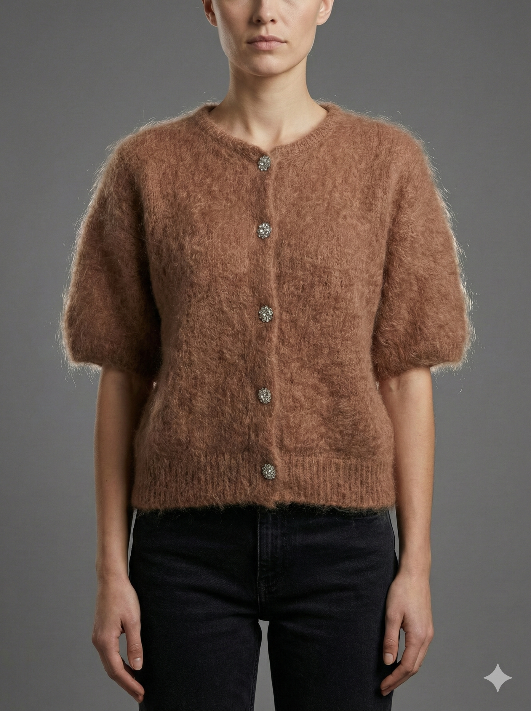 Baby Mohair Short-Sleeve Cardigan Art.21579