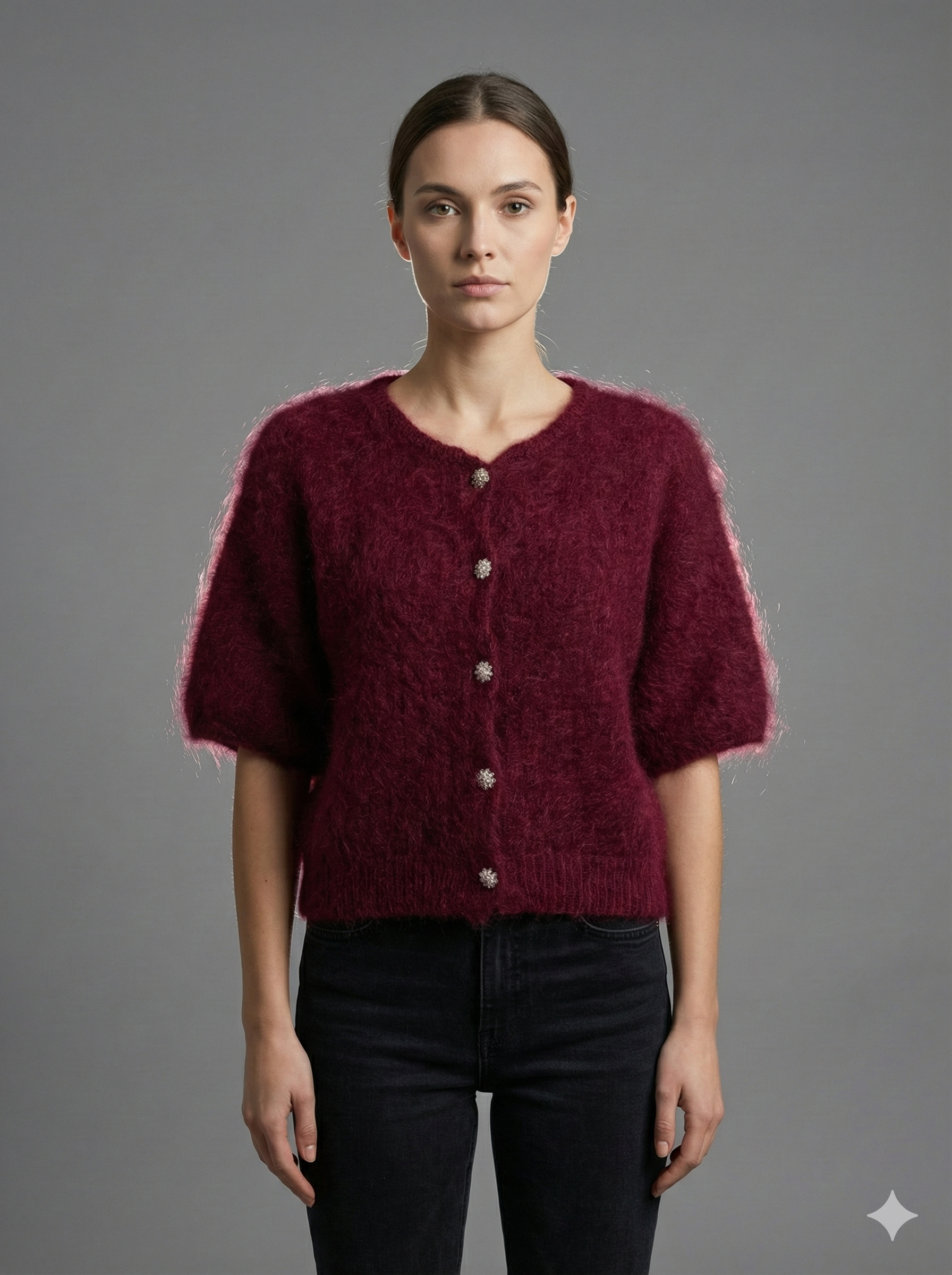 Baby Mohair Short-Sleeve Cardigan Art.21579