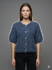 Baby Mohair Short-Sleeve Cardigan Art.21579