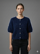 Baby Mohair Short-Sleeve Cardigan Art.21579