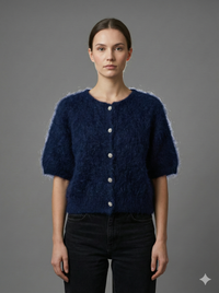 Baby Mohair Short-Sleeve Cardigan Art.21579