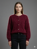 Baby Mohair Short-Sleeve Cardigan Art.21317