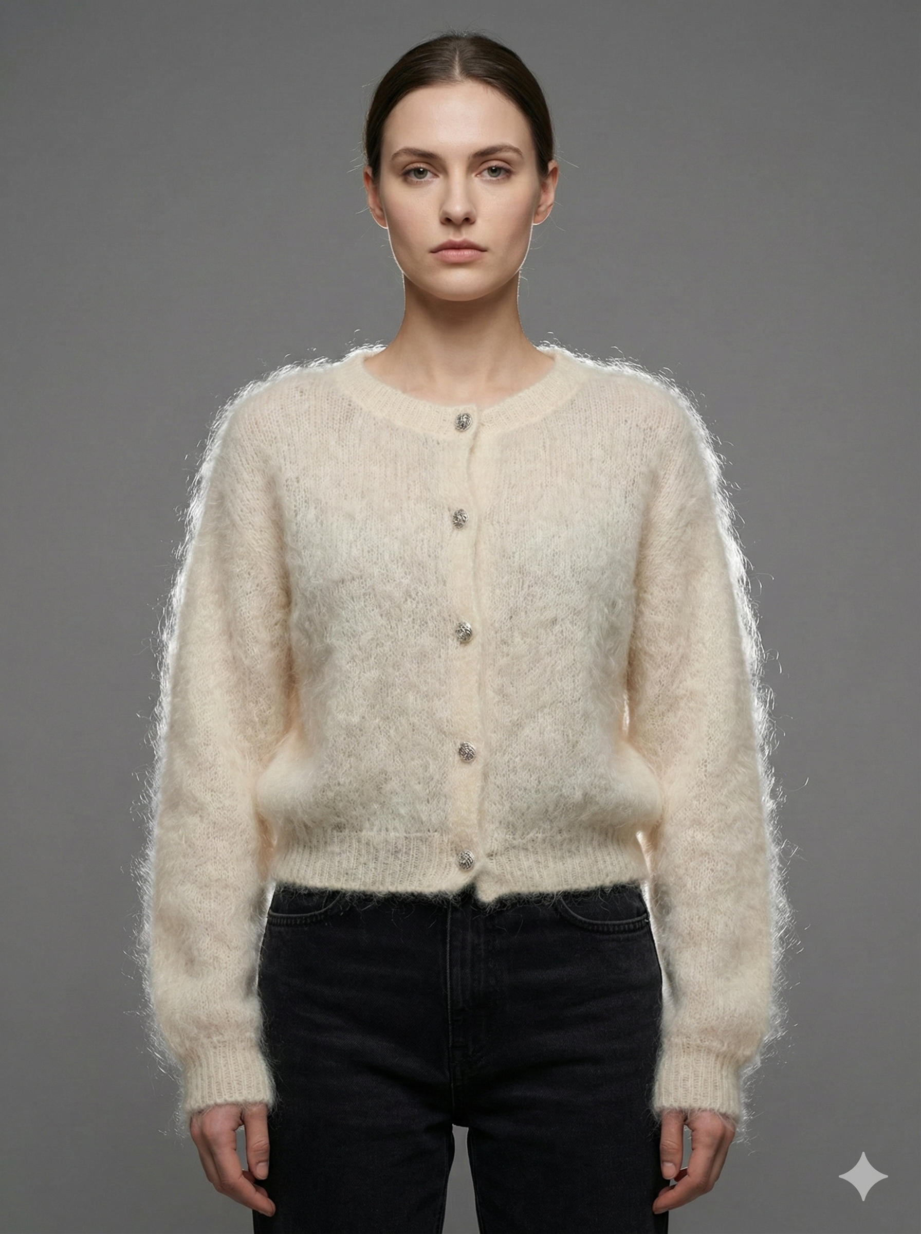 Baby Mohair Short-Sleeve Cardigan Art.21317
