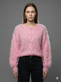Baby Mohair Short-Sleeve Cardigan Art.21317
