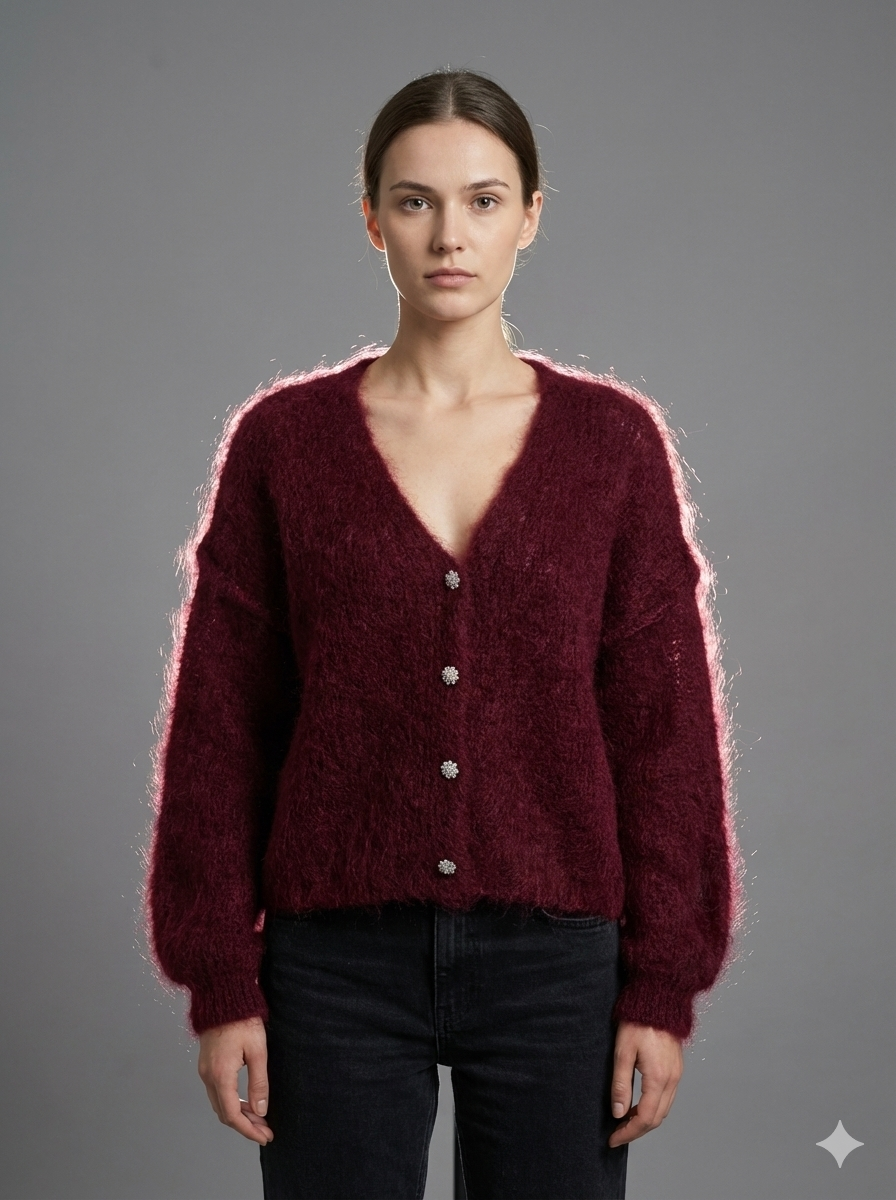 Baby Mohair long-Sleeve Cardigan Art.21597