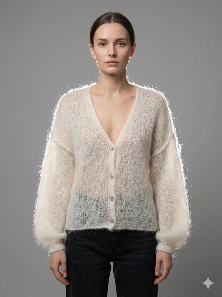 Baby Mohair long-Sleeve Cardigan Art.21597