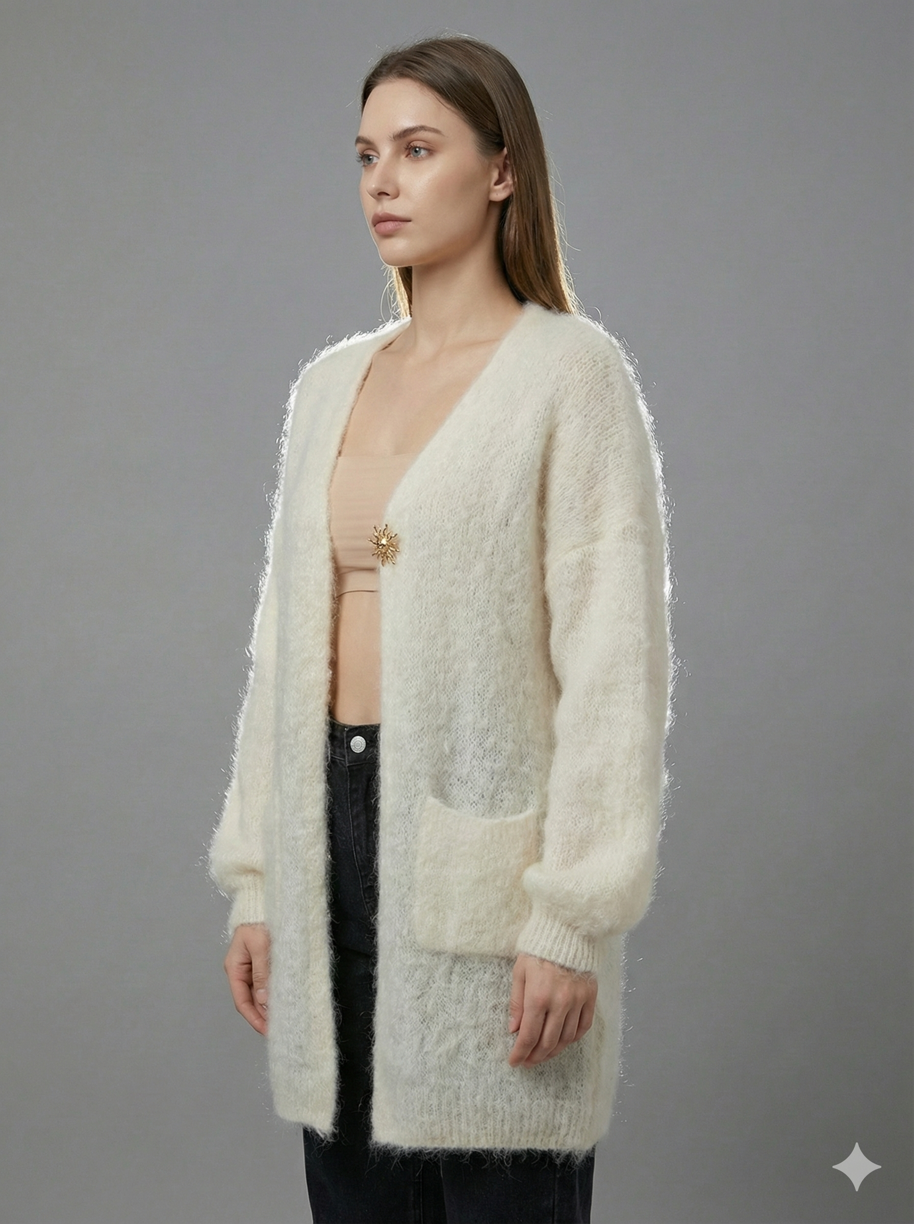 Baby Mohair long-Sleeve Cardigan Art.8189