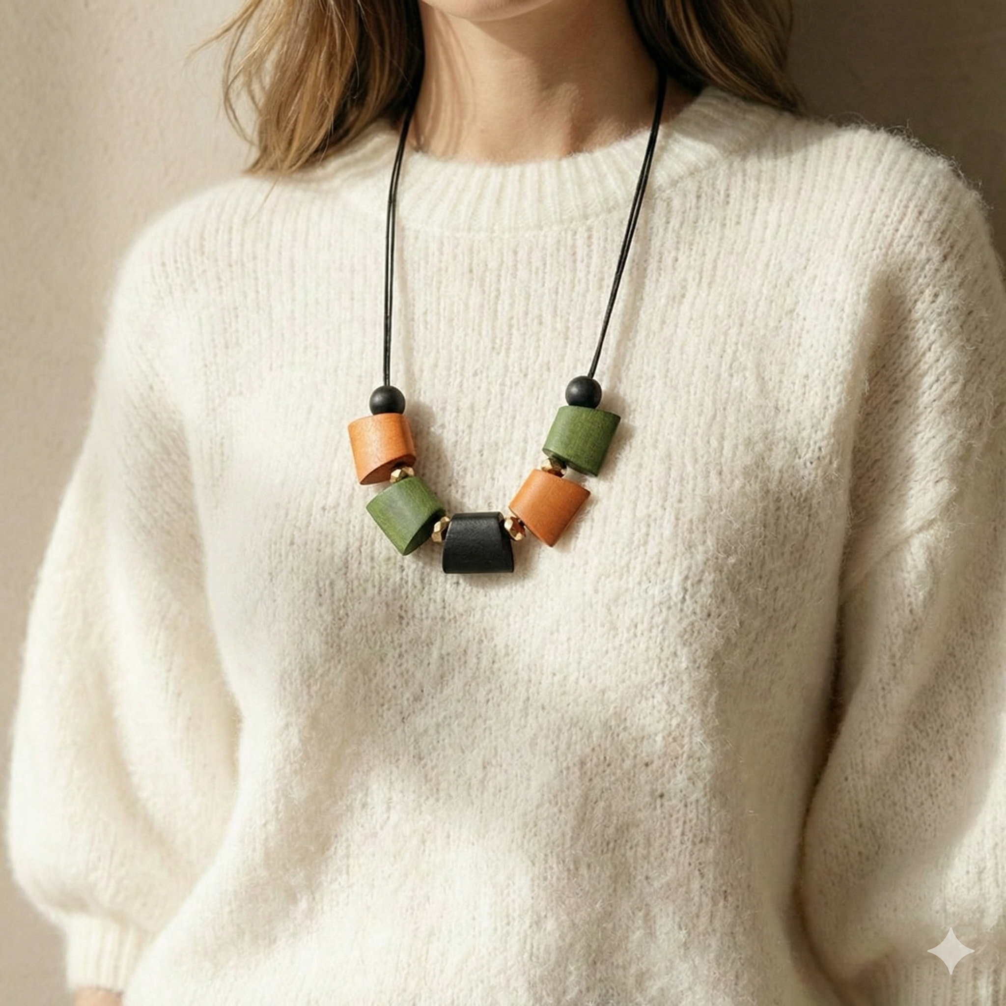 Sweater accessories, stone, wood, holiday style art.25015