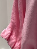 Spring/Summer Sweater, Short Sleeve, Petal-Shaped Sleeves, V-Neck, Casual art.sy8193