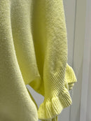 Spring/Summer Sweater, Short Sleeve, Petal-Shaped Sleeves, V-Neck, Casual art.sy8193