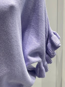 Spring/Summer Sweater, Short Sleeve, Petal-Shaped Sleeves, V-Neck, Casual art.sy8193