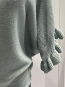 Spring/Summer Sweater, Short Sleeve, Petal-Shaped Sleeves, V-Neck, Casual art.sy8193